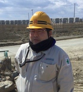 気仙沼で復興工事