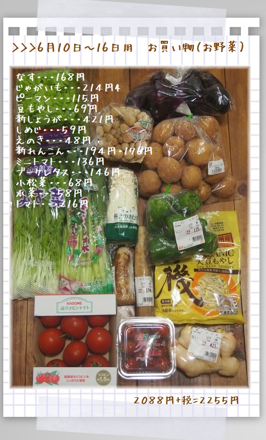 0610~0616お買い物(野菜)