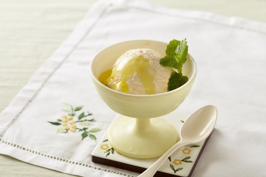 バニラアイスの塩オリーブオイル