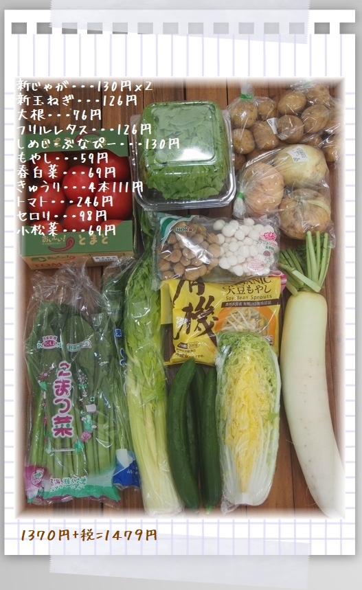 5月27日~2日のお買い物(野菜)