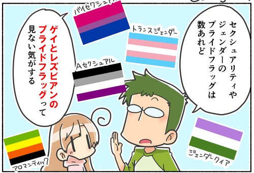 ゲイ＆レズビアンのプライドフラッグ