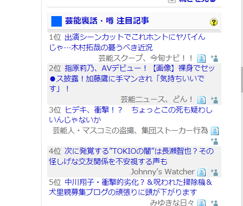 ヒデキ、衝撃！？　がブログ村ランキング３位　２