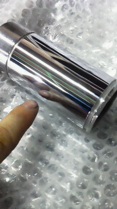 腐食した工業用製品(スリーブ)へ再メッキを行ないました