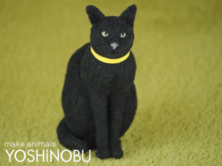 黒猫 油絵 オリジナル アニマルアート ペット似顔絵 オーダー