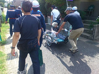 リヤカーでの運搬訓練