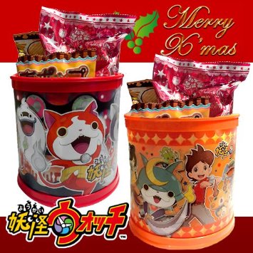 妖怪ウォッチクリスマスお菓子ボックス  2種類買ってみた！妖怪メダルは入ってる!?