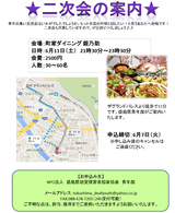 ÀÄǯ¤Î½¸¤¤¸å¤ÎÆó¼¡²ñ¥Á¥é¥·