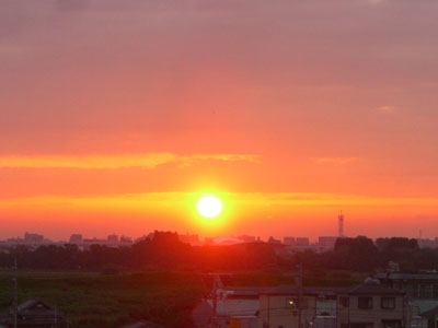 今朝の朝日