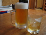 ビールと梅酒
