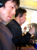 on a airplane