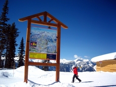 at the top of gondola station