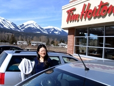 break at Tim Horton in Kicking horse
