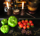 お盆自作野菜でお迎え2014.08.13.jpg