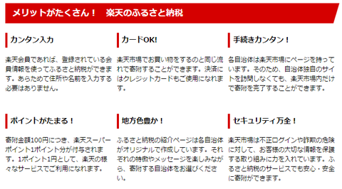 楽天ふるさと納税メリット