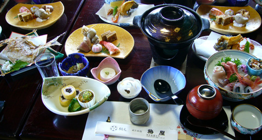 能登島 梅屋旅館のお料理