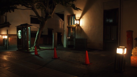 夜の竹原・町並み保存センター前