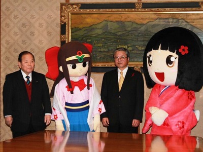蓮花と千梅表敬訪問