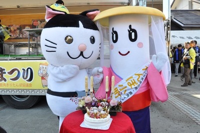 ケーキとお花
