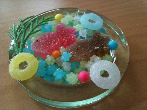 金魚お菓子灰皿