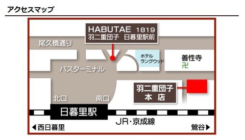 羽二重団子店舗アクセス