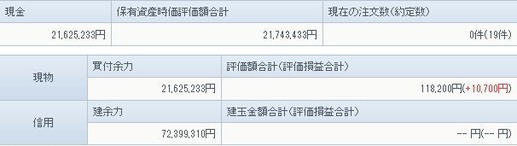 11月21日の資産状況