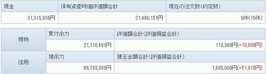 11月28日の資産状況