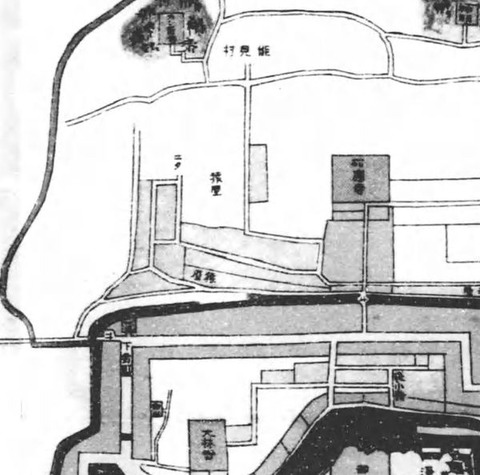 600px-本多中務大輔家時代岡崎城下図(18世紀後半)