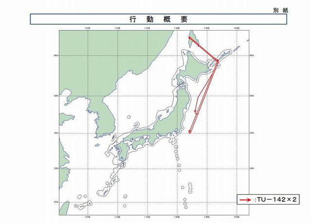 Tu-142飛行経路