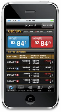 クリック証券評判のiphone