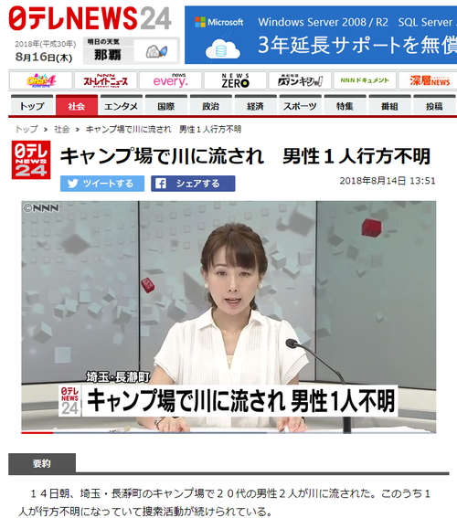 日テレ長瀞キャンプ場
