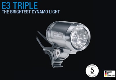 SUPERNOVA ハブダイナモ用フロントライト E3 PRO2 (GREY) SUPERNOVA