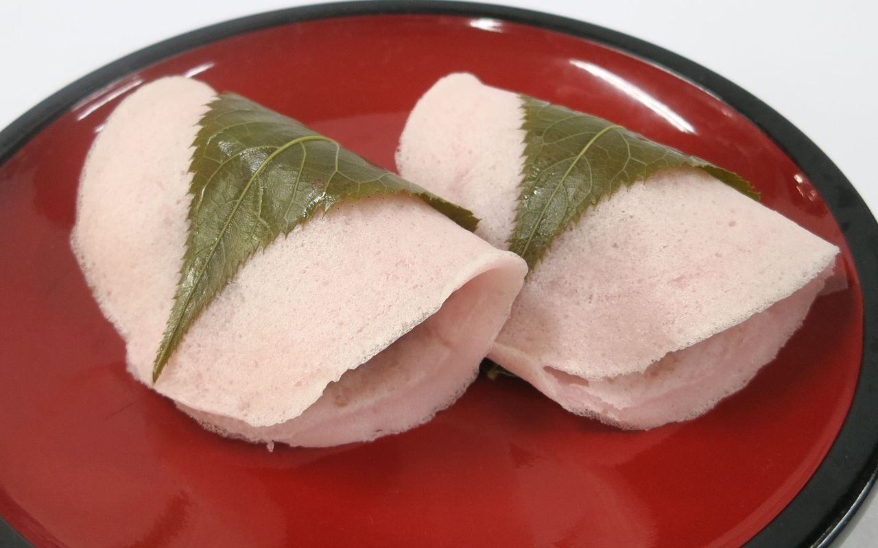 桜餅焼き皮紅