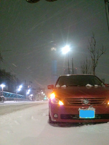 雪とスカイツリー