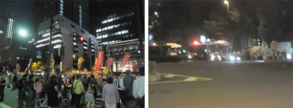 官邸前周辺