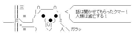 人類は滅亡する AA アスキーアート