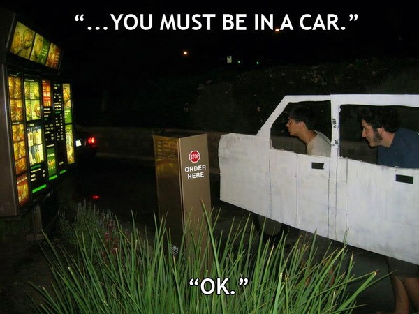 Cardboard-Car-at-Drive-Thru