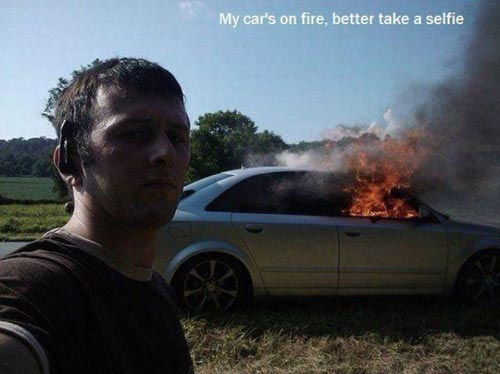funny-selfie-car-on-fire