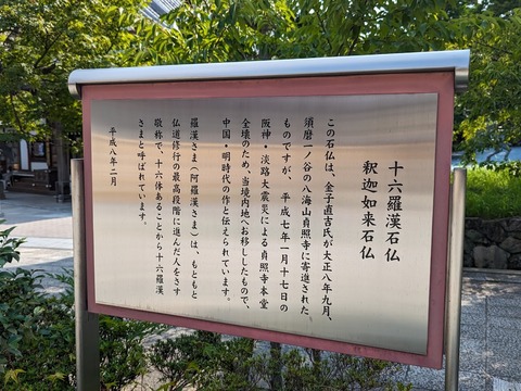 07.十六羅漢石仏と釈迦如来石仏解説