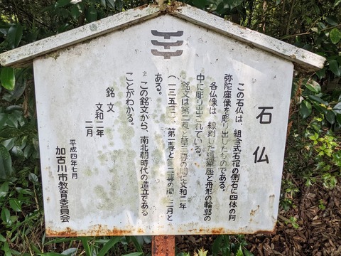 四尊石仏解説