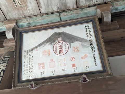 登頂記念の額