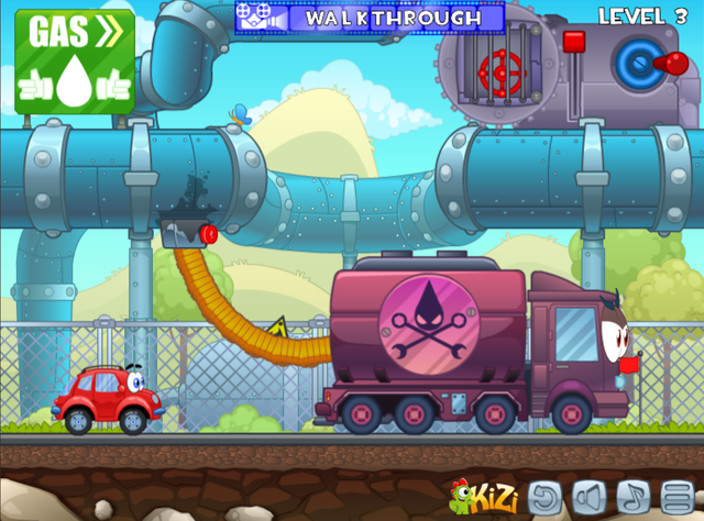 クリックで仕掛けを作動させ赤い車を旗まで連れていくパズルゲーム Wheely 3 やったぜゲームズ クリックで仕掛けを作動させ赤い車を旗まで連れていくパズルゲーム Wheely 3 やったぜゲームズ