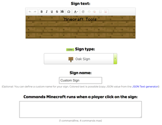 クリックでコマンドを実行する看板 マイクラ が作成できるサイト Minecraft Custom Sign Generator やったぜゲームズ クリックでコマンドを実行する看板 マイクラ が作成できるサイト Minecraft Custom Sign Generator やったぜゲームズ