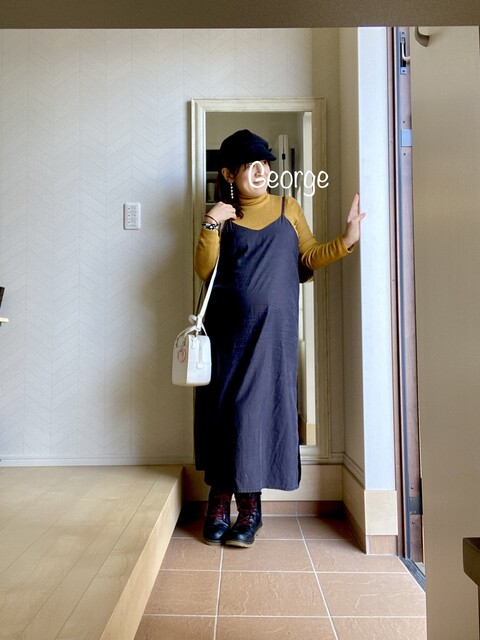 1016 ユニクロのタートルネックニットをマタニティ用キャミワンピに合わせてみた Le Style George 1016 ユニクロのタートルネックニットをマタニティ用キャミワンピに合わせてみた Le Style George
