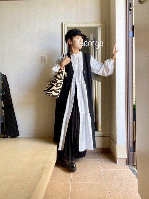 gogaku chemise et bebe シャツワンピース katakana - カタカナ