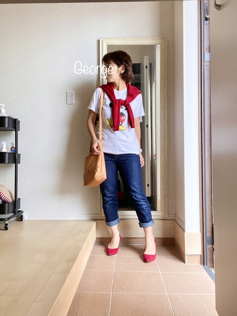 ユニクロのミッキーtシャツで親子リンクコーデ Le Style George