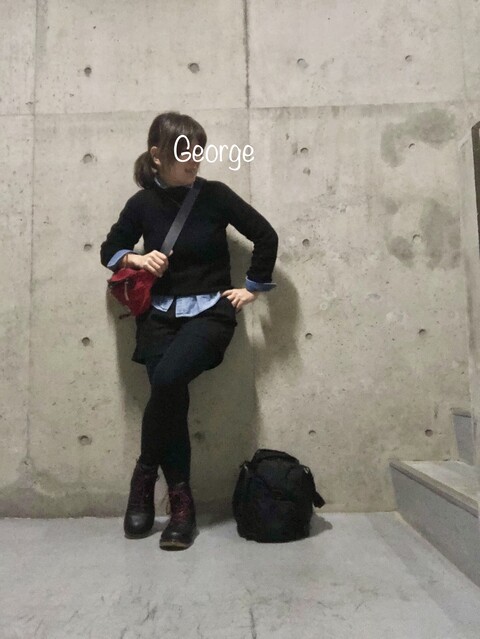 0126 ユニクロのショートパンツにタートルネック オールブラックの休日コーデ Le Style George 0126 ユニクロのショートパンツにタートルネック オールブラックの休日コーデ Le Style George