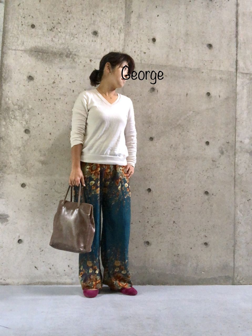 カンボジアのガウチョパンツで秋コーデ Le Style George カンボジアのガウチョパンツで秋コーデ Le Style George