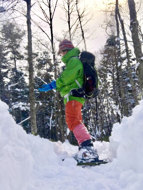 08 アウトドアコーデの休日 全身カラフルなモンベルで雪山へ Le Style George