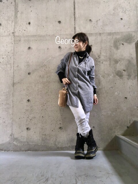 09 しまむらのロングシャツ スノーブーツに合わせたモノトーン雪の函館コーデ Le Style George 09 しまむらのロングシャツ スノーブーツに合わせたモノトーン雪の函館コーデ Le Style George