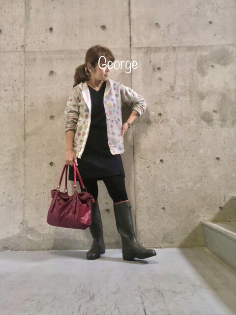 04 Gym Master のパーカーにaigleブーツ 寒い雨の日のコーデ Le Style George